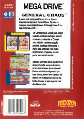 General Chaos (USA, Europe) box cover back